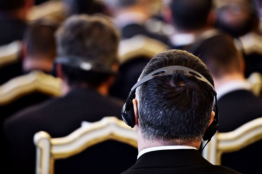 Simultaneous conference interpreting